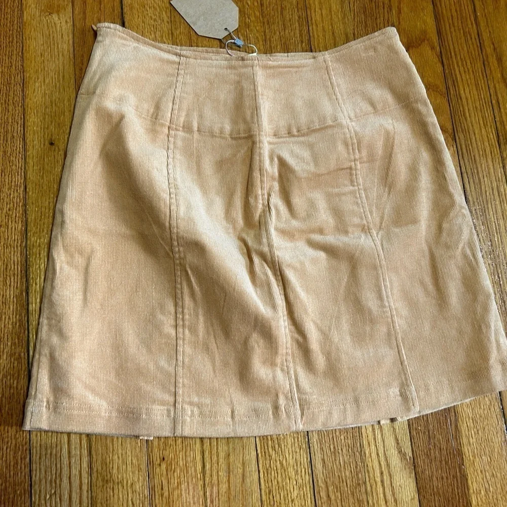 Kori America Skirt Women Small Medium Corduroy Peach /Tan Short